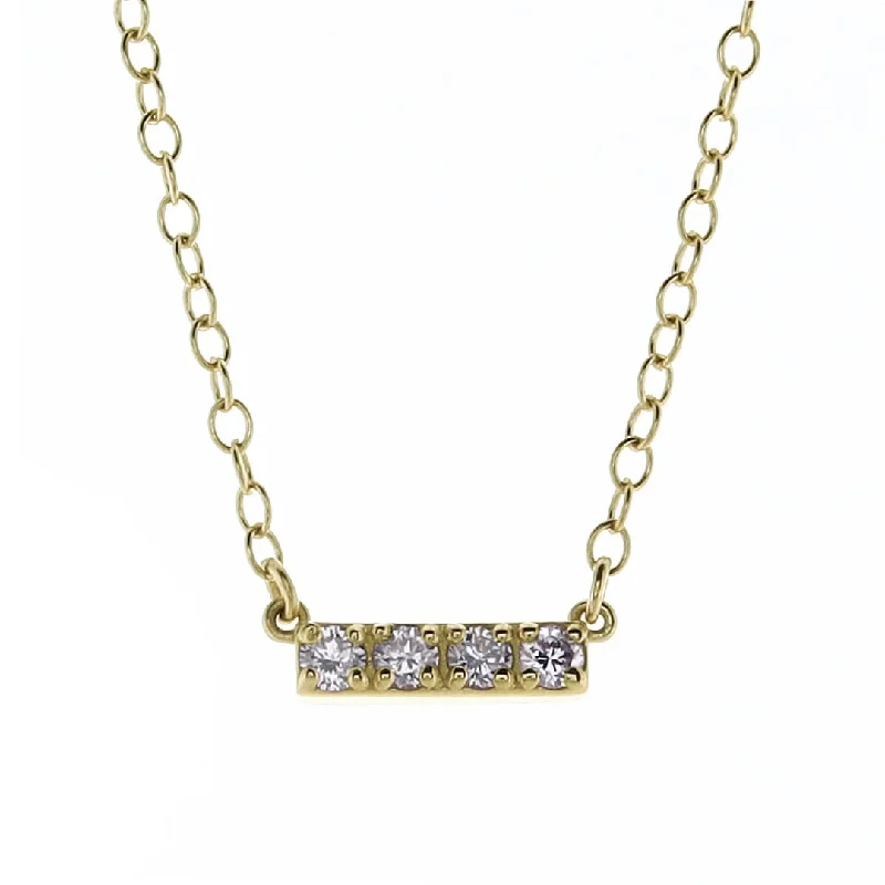 Moon and sun necklaces  enewton couture 14kt Gold and Diamond Significance Bar Necklace - Four Diamonds