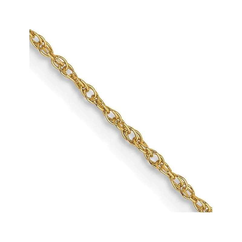 Cubic zirconia bracelets  Curata 14k Yellow Gold Polished .8mm Lite-Baby Rope Chain Bracelet - 8 Inch - Spring Ring