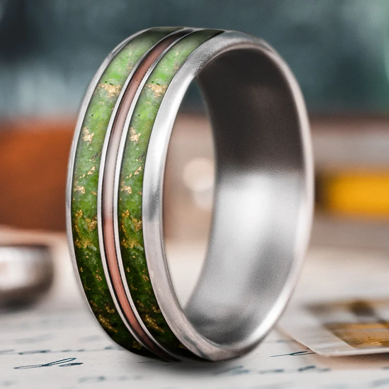 Autumn-inspired ringsCustom Design - 3-Inlay Metal Center _rgpUR-Ou5ESEbTqA_zFVmPk