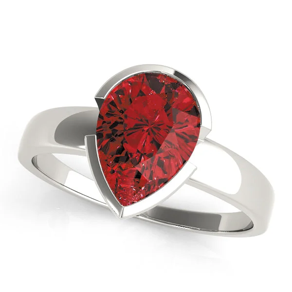 Leaf rings14K Ruby Pear Shape Ring