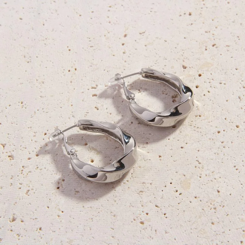 Hypoallergenic earringsSilver Fia Hoops