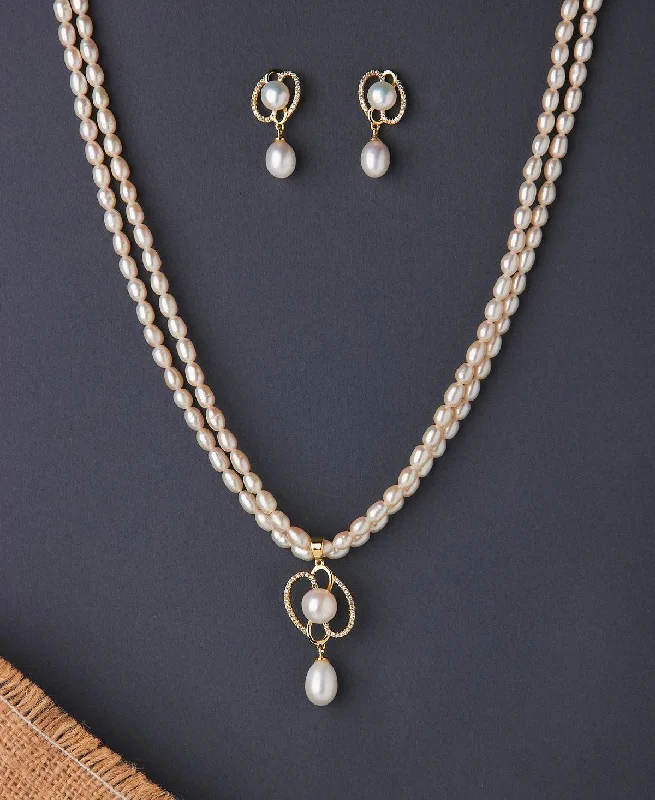 Vintage locket necklaces  Elegant Real Pearl Necklace Set